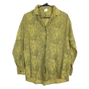 Vintage lee snakeskin print button front shirt size 14